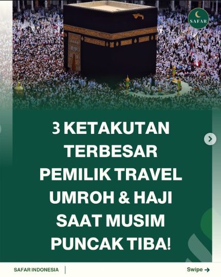 reputasi jangka panjang agen travel Anda. Ketika jemaah lansia salah arah, taruhannya bukan hanya waktu Tour Leader, melainkan kepercayaan keluarga di tanah air.

SAFAR hadir sebagai solusi proteksi terpadu yang dirancang khusus untuk ekosistem umroh dan haji. Proteksi maksimal dengan pengoperasian paling minimal.

Tingkatkan standar pelayanan paket travel Anda musim ini.
DM kami sekarang untuk konsultasi kemitraan B2B dan dapatkan akses demo dasbor operator secara gratis.

#safar #safarindonesia #haji #umroh #iot